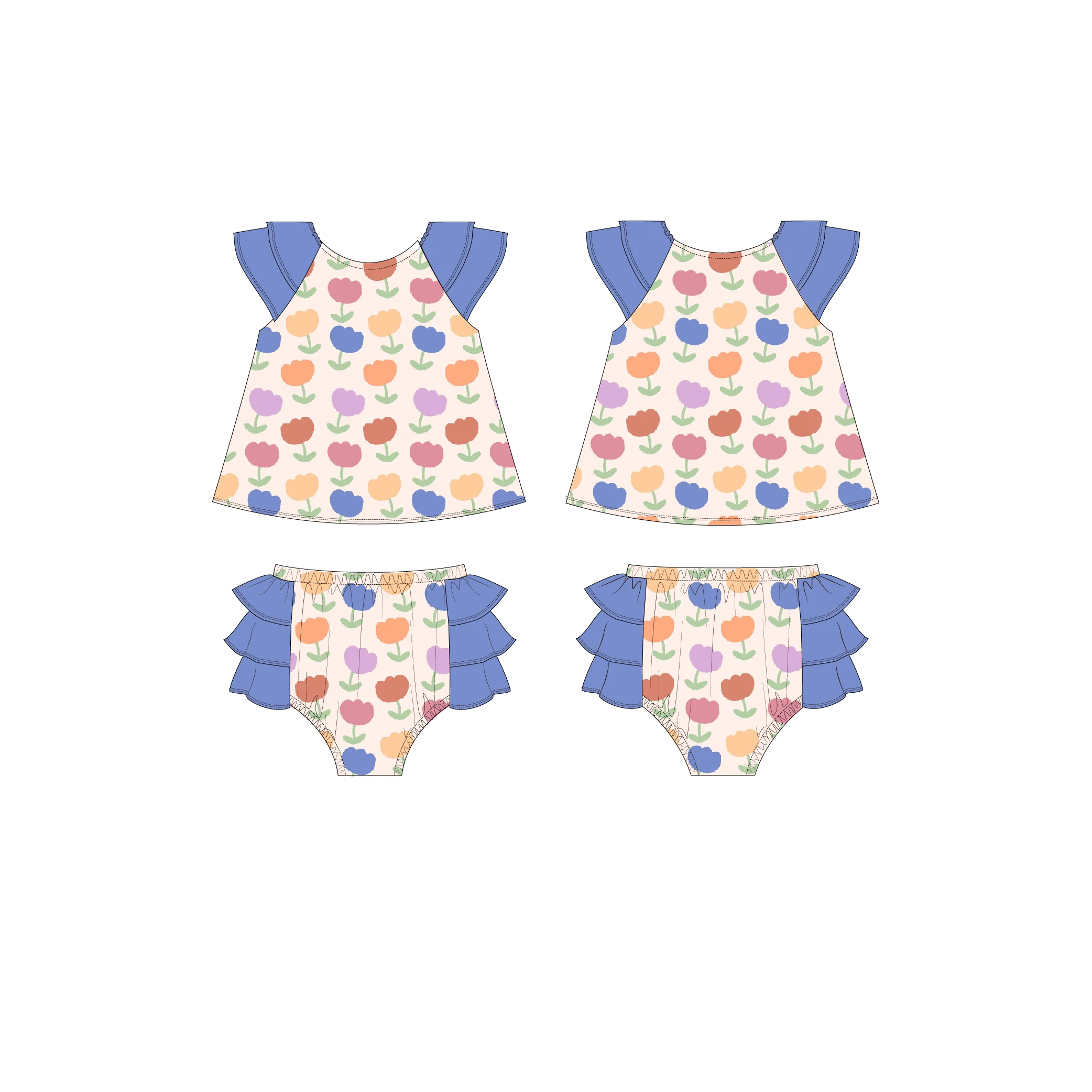 Лидер продаж детский купальный костюм купальник для маленьких девочек + повязка на голову с принтом пончиков от 0 до 2