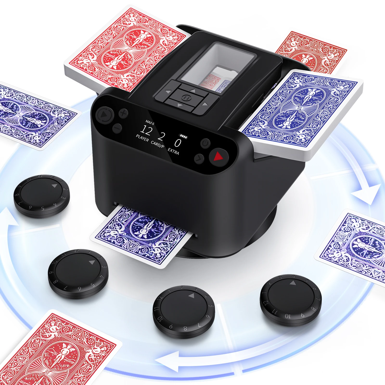 Kpaw MAX6 Card Shuffler & Dealer - Perfect for Poker Games