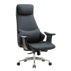 Sedia con schienale alto in vera pelle