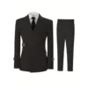 Traje negro y pantalón.