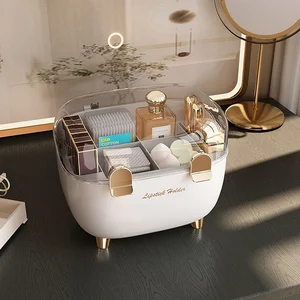 High-End Ins Style Lipstick Storage Box Dustproof Desktop Makeup Organizer with Lid PP Plastic Lip Gloss Box