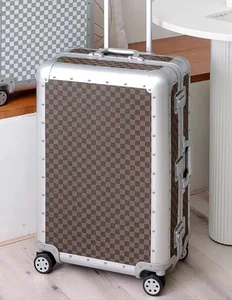 Business Aluminum-magnesium Alloy Trolley case Anti-drop Silent Universal Wheels Pressure-resistant and Durable Custom logo