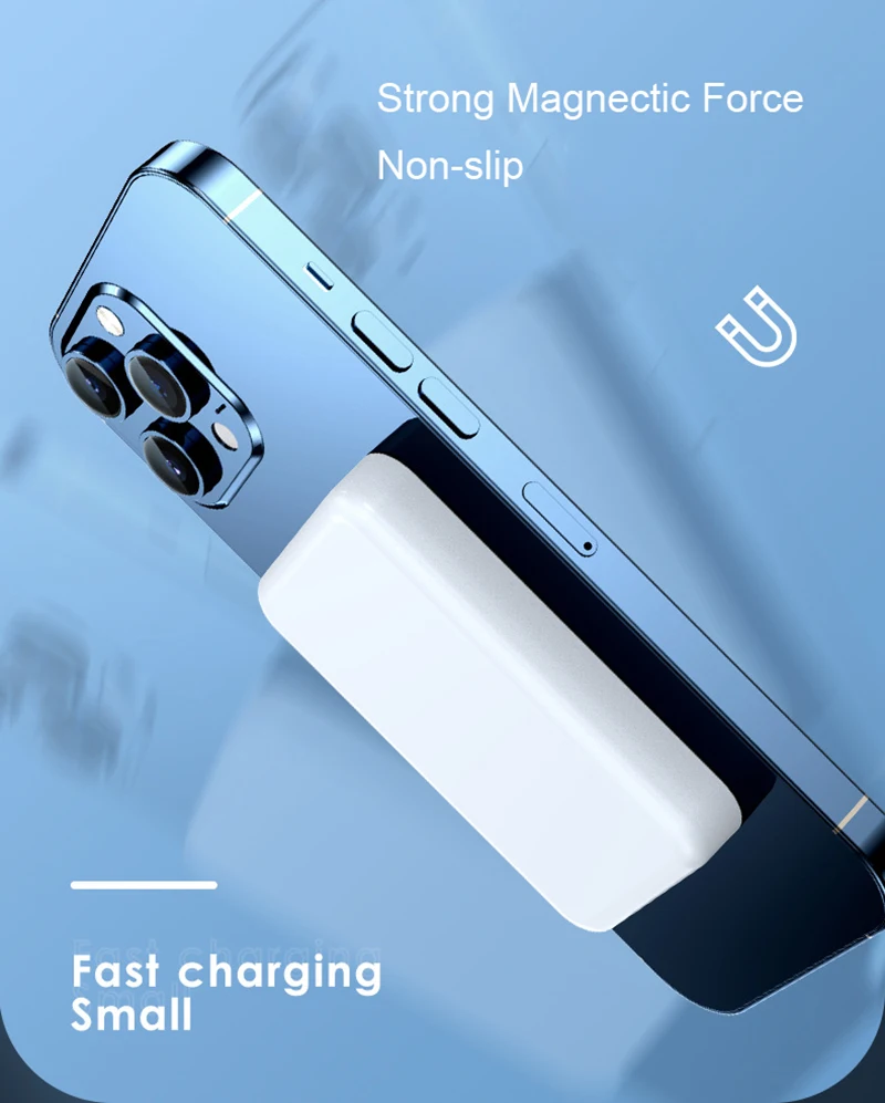 10000mAh Magnetic Portable Battery PD 30W Fast Charging Wireless Charger Magsafe Power Bank