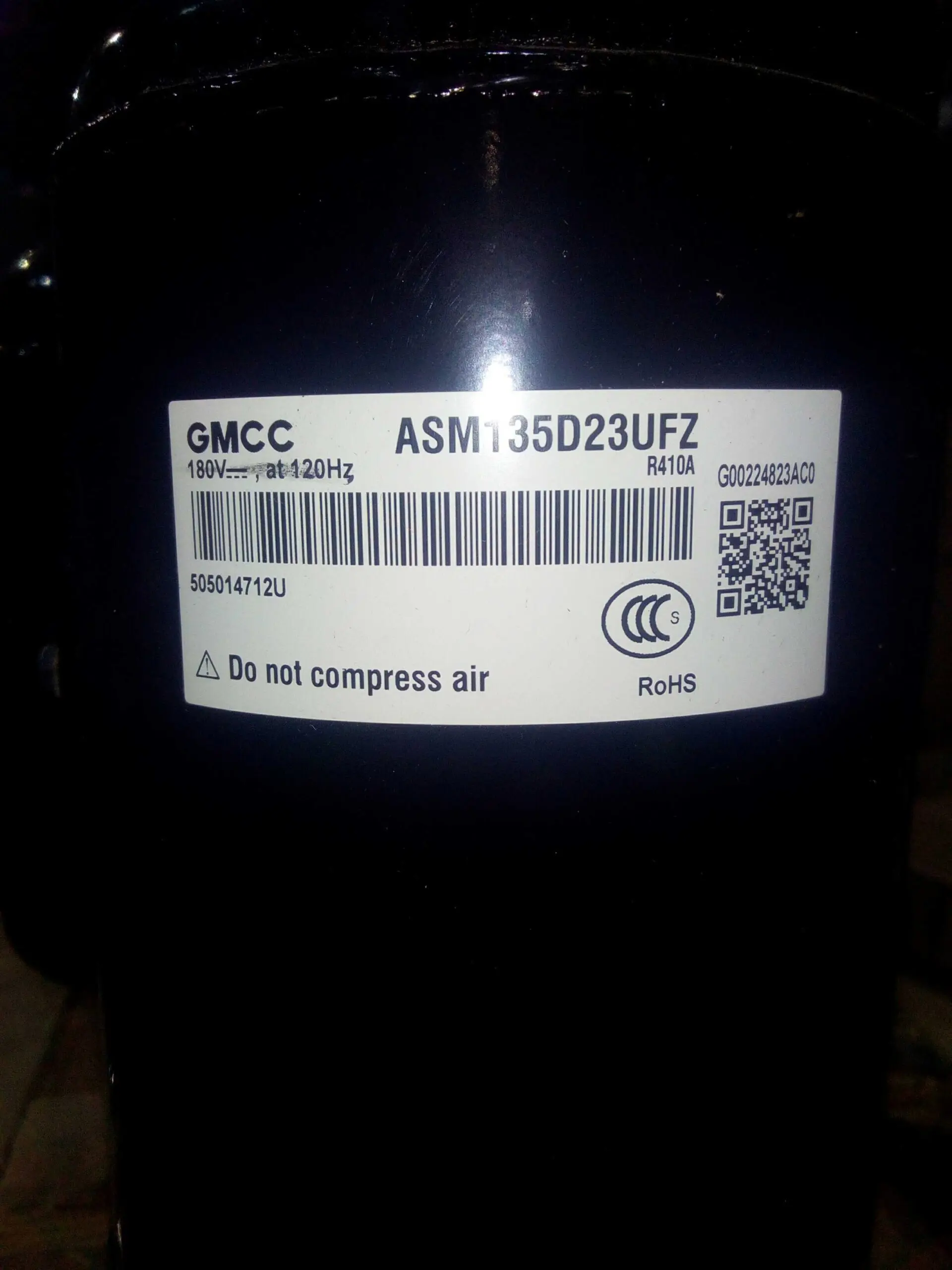 R22 Rotary Air Conditioner Compressor Toshibas Gmcc 60Hz 12000Btu 18000Btu Atf310d43umt Asm135d23ufz 9000 Btu Gmcc Compressor