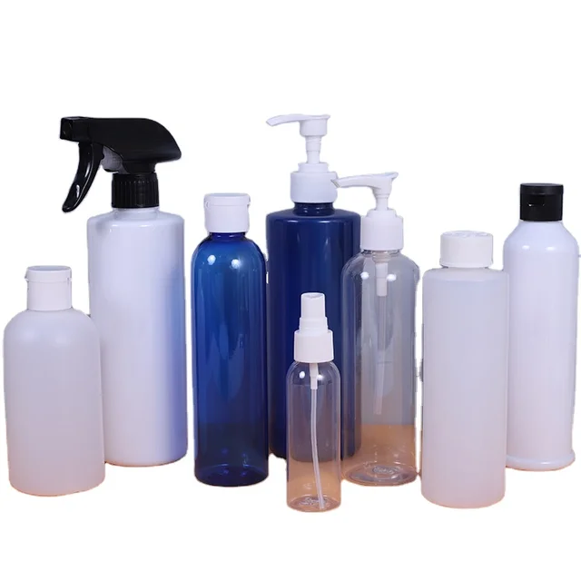 Empty White Black blue PET 250ml 500ml1000ml Shower Gel Lotion Pump Bottles For Shampoo and Conditioner Bottles Hair Care