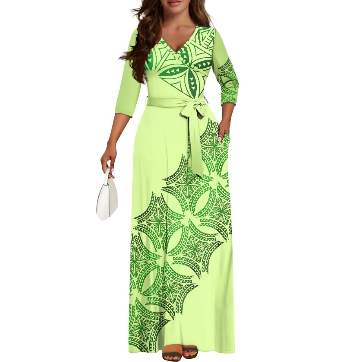 green hawaiian dress Tiare Fest Green A-Line Dress with Cap Sleeves – AlohaFunWear.com
