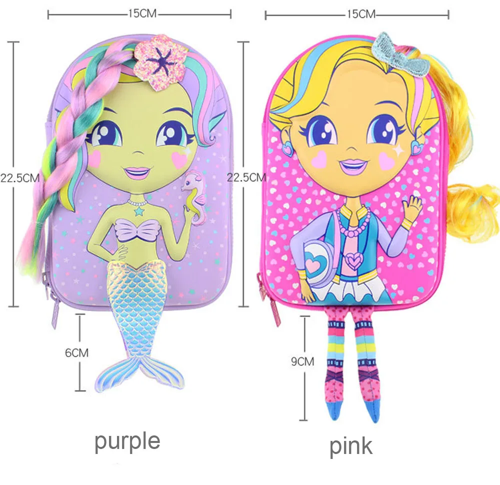 2020 New Design High Quality Cheap Smiggle Dolly EVA Pouch Girls Hardtop Pencil case for Girl