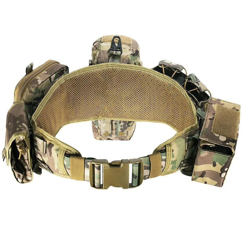 Adjustable Outdoor Multi Function Tactical Duty Belt Premium Lightweight Detachable Comfort Utility Belt With Tool Pouches