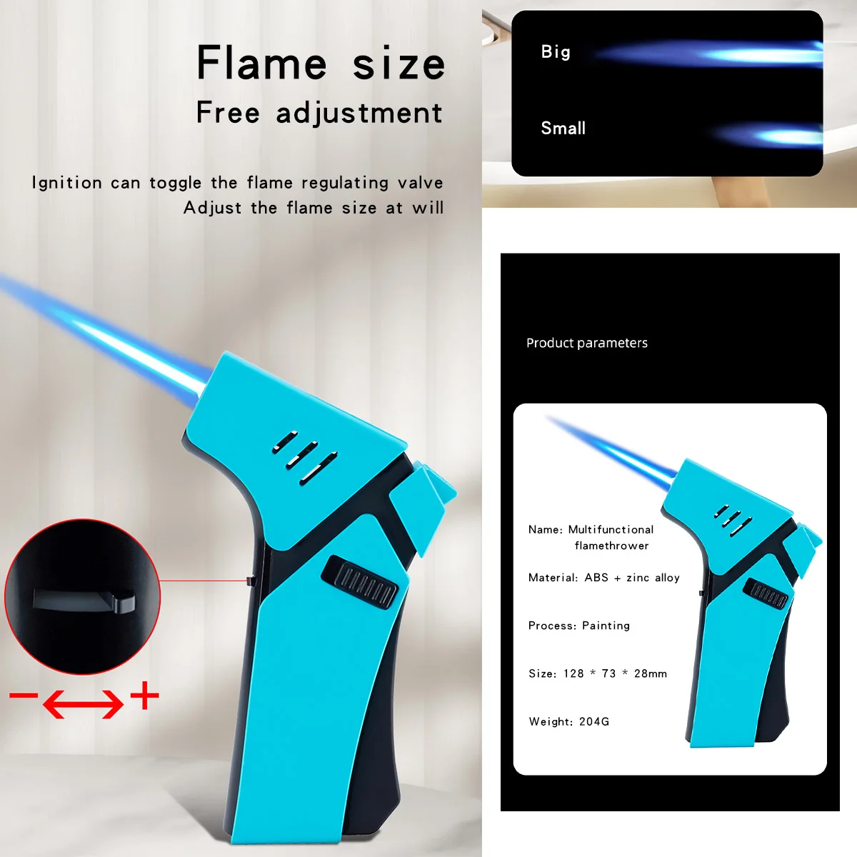 Wholesale Factory Custom Logo Multifunctional Windproof Kitchen BBQ Stove Refillable Mini Butane Jet Torch Lighters