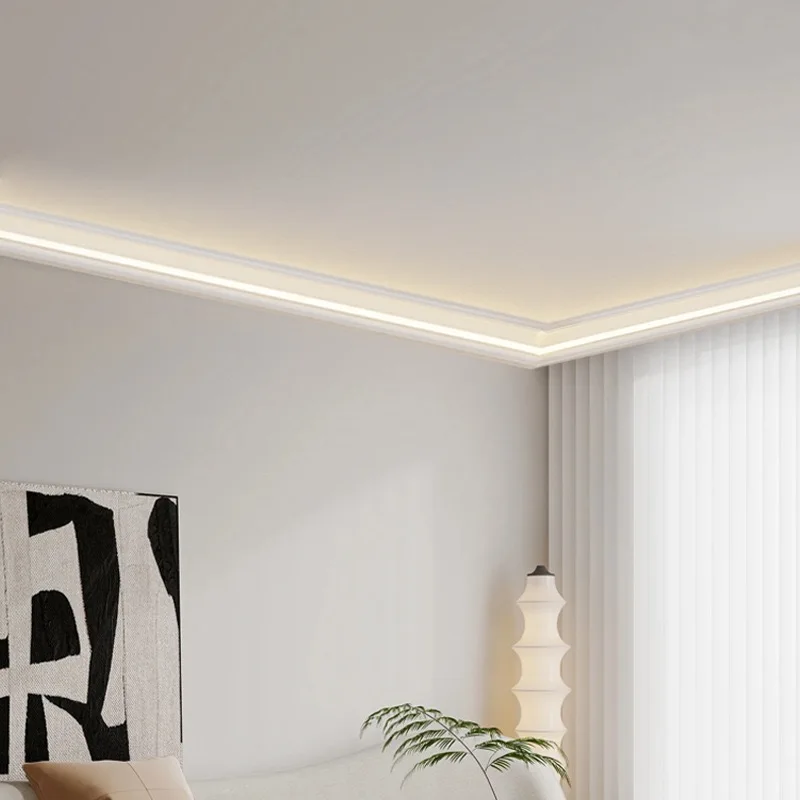 Ceiling Free Surface Mounted Linear Lamp Shaded Linear Light Ceiling Plaster Line Ceiling Linear Lighting