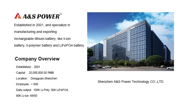 A&S Power Lithium Battery Manufacturer‎
