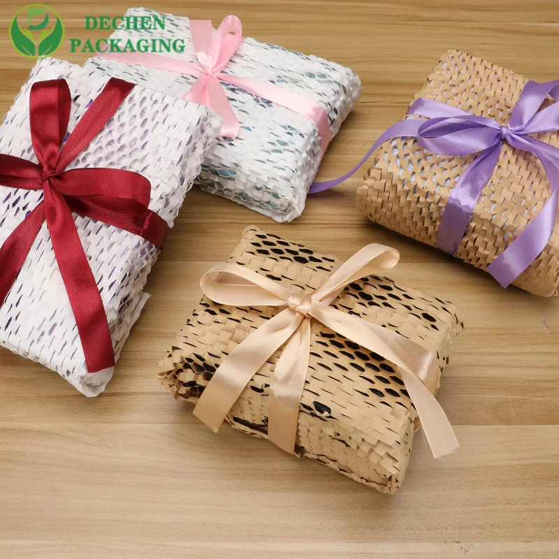 Papier de peigne de miel manche bulle amortissement emballage protecteur papier Kraft