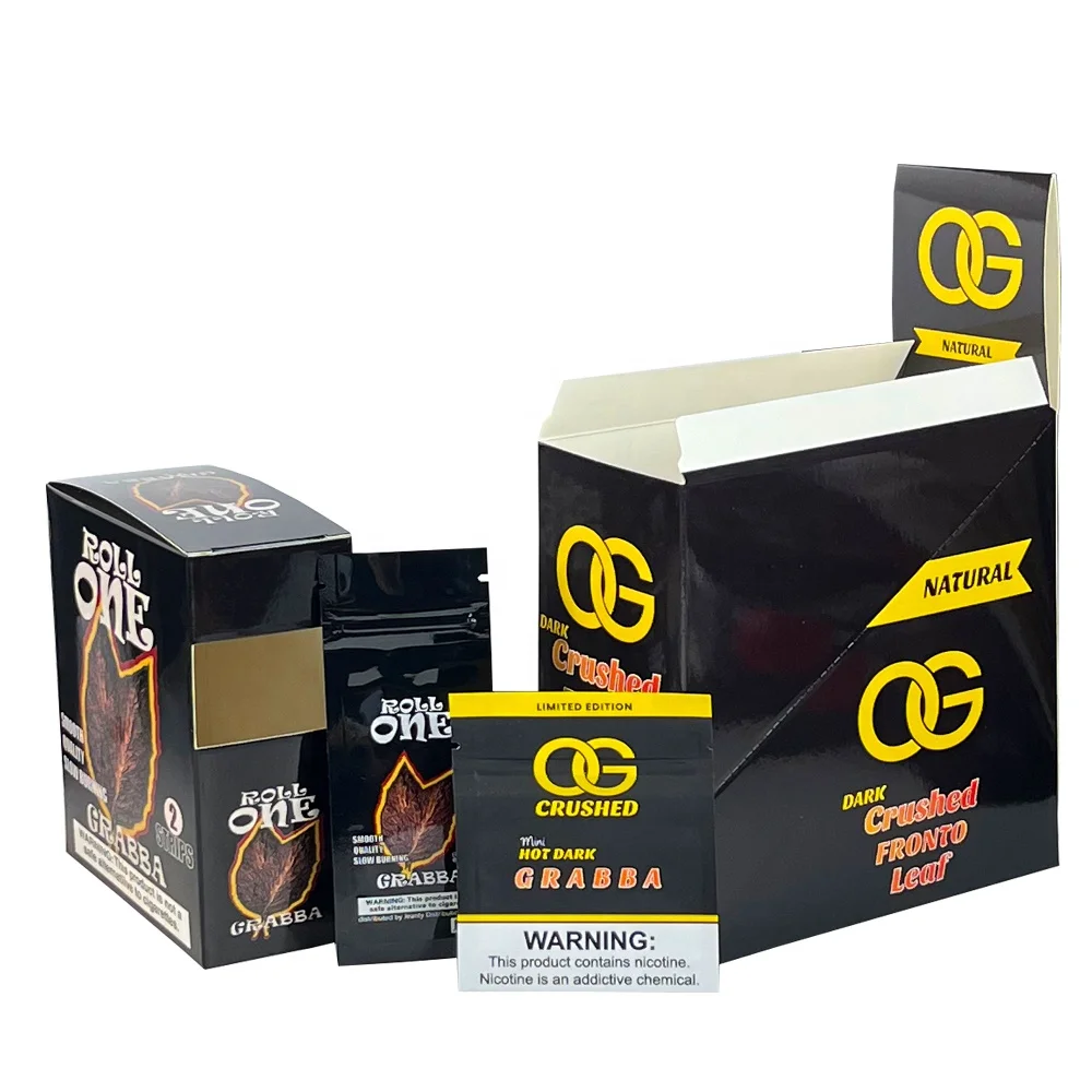 tobacco packing pouch Custom logo Print Tobacco Cigar Packing Pouch With Display Box Embalagem De  Tobacco Grabba Leaf Whole Leaf Box