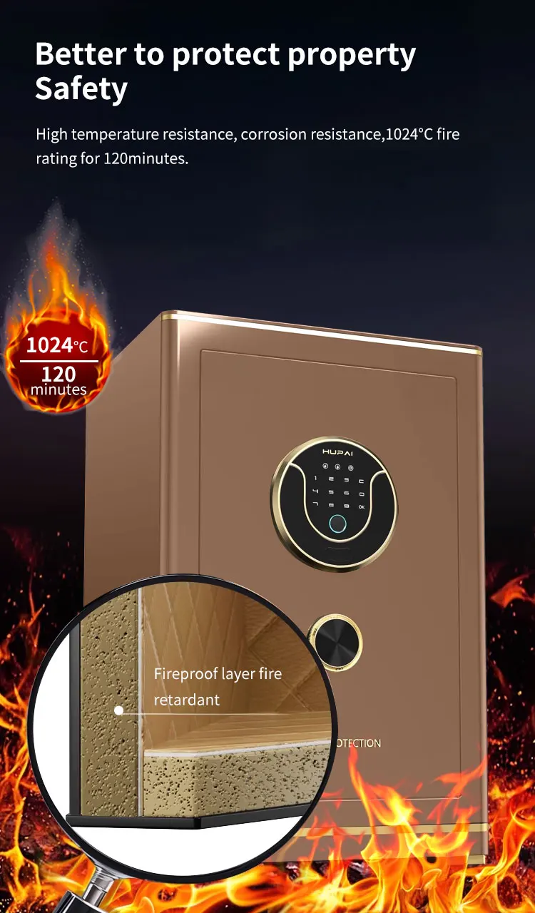 CEQSAFE All Steel Large Anti-Theft Fireproof Safe Box with Fingerprint Password Remote WIFI Access for Home Office Documents supplier