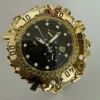 Gold shell-black face