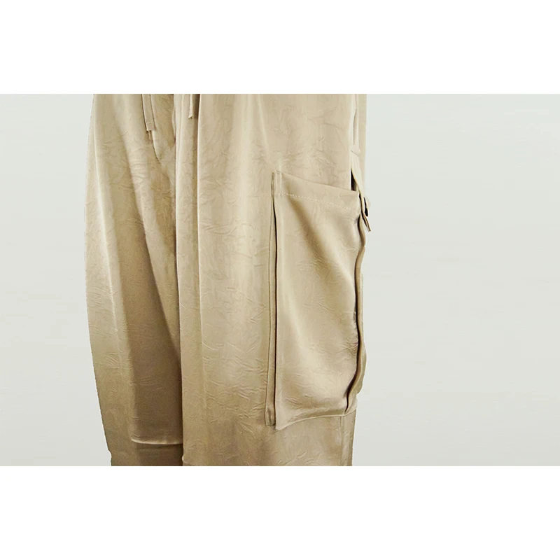 2025 New Women's Cargo Pants High Waisted Loose Fit Paratrooper Trousers American Retro Wide Leg Quick Dry Workwear Pants