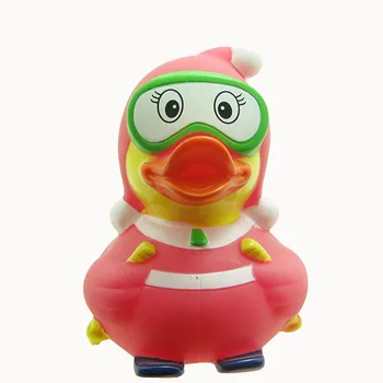 Eco-Friendly Novelty Rubber Bath Pink Customized Duck Kawaii Squishy Animals Plastic Toys Rubber Duck