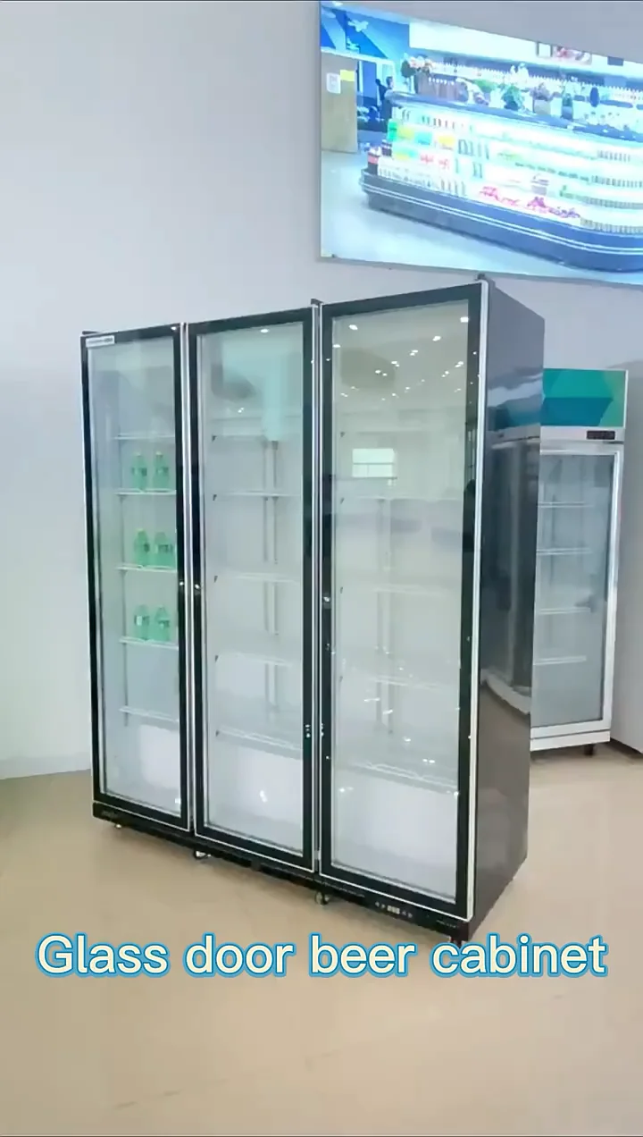 チラーフラワーディスプレイ冷蔵庫ガラス冷凍庫コールドショー