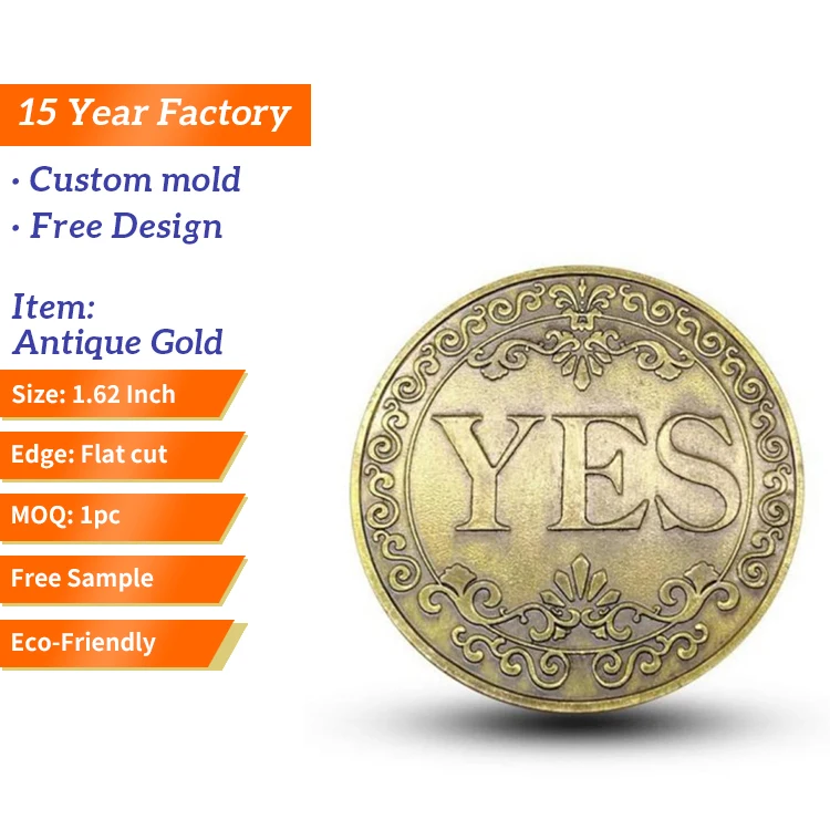 Custom Yes No Lucky Coins Non Currency Coins Russian Home Decoration Souvenir Old Coin Prices Crafts Gifts Room Decor