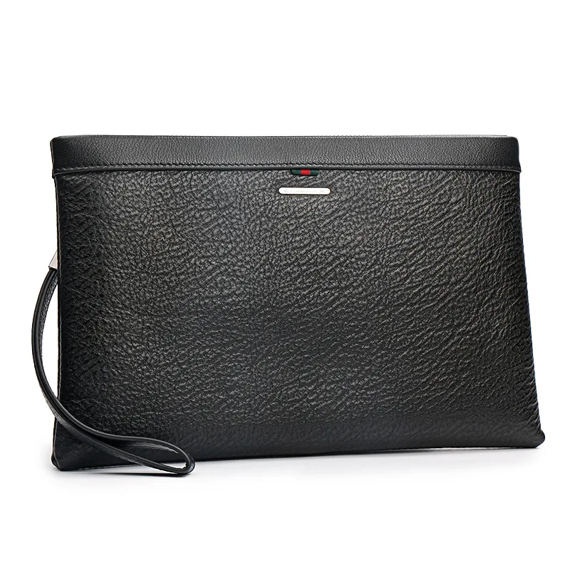 Wholesale Men's leather clutch bag 2022 new casual trend fashion men black  handbags custom logo luxury real leather clutch bags for man From  m.