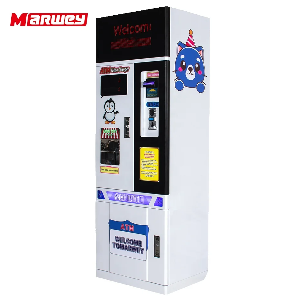 Coin Exchange Machines Token Kiosk Customized Automatic Arcade Token Change Machine Bill Changer for Vending Machine for Sale