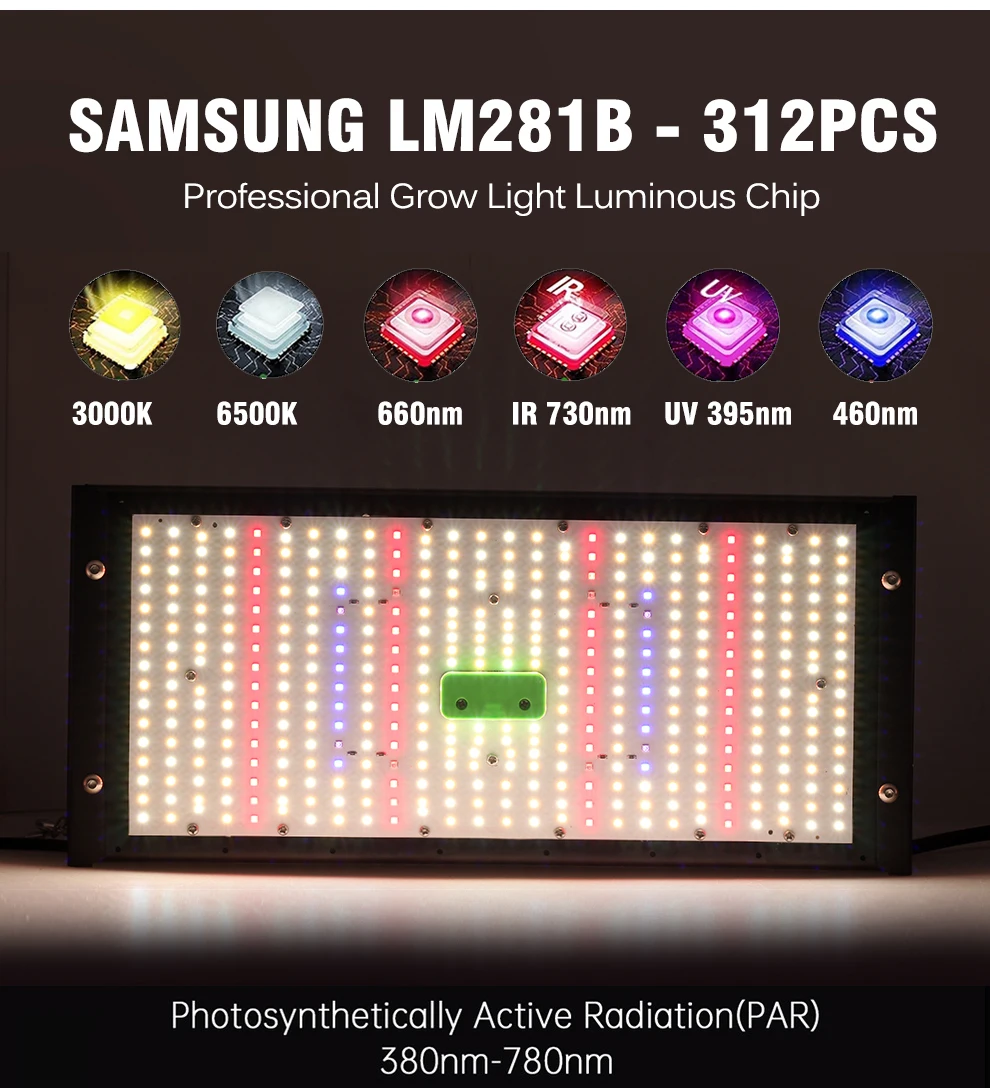 50W Full Spectrum LED Grow Light Phyto Lamp LM301B Diode Plant Grow ...