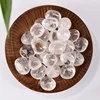 Transparent white crystal rolling stone