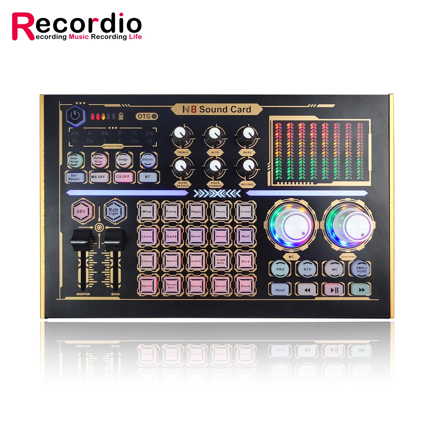 GAX-N8 Professional Sound Card Mixer Set for Live Broadcasts