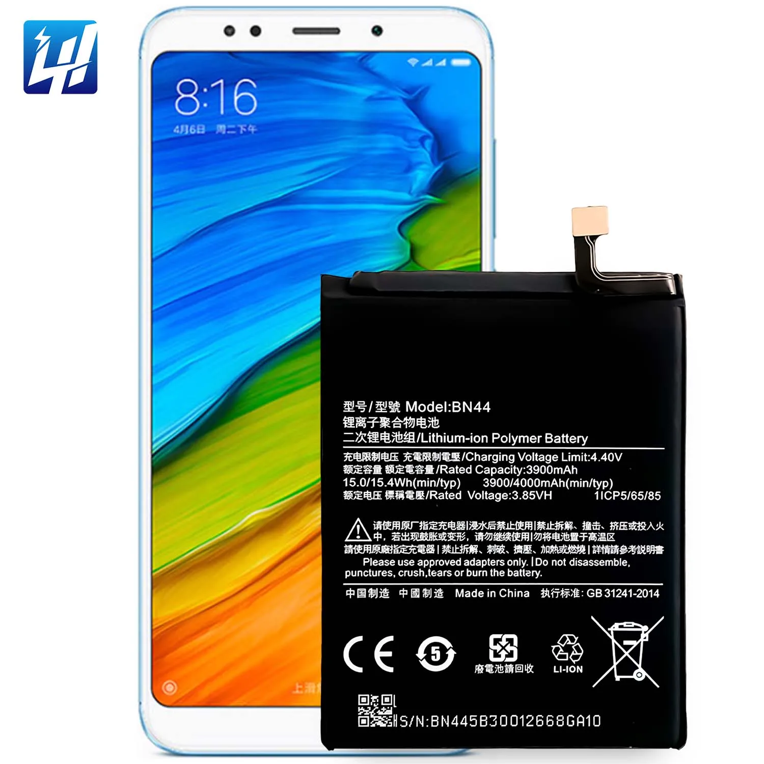 Original BN44 Battery for Xiaomi Redmi Plus 4000mah
