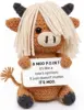 มันเป็นของเล่นตุ๊กตาวัวไฮแลนด์ขนยาวถักโครเชต์ moo