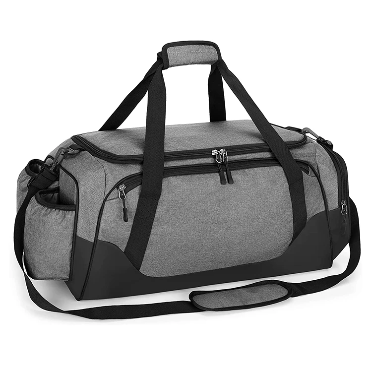 Large Capacity Portable Sport Gym Travel Duffel Bag With Cooler Pouch