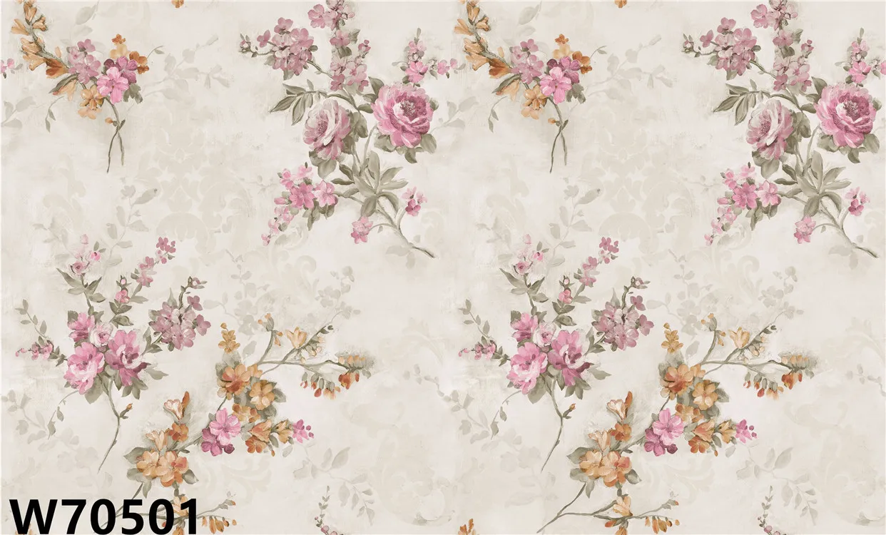 1.06m Beautiful Flower Design PVC Wallpaper