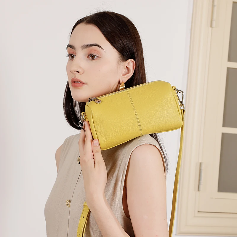 Factory OEM ODM Drop Shipping Pebbles Pattern Leather Crossbody Hand Bag Custom Leather Bag Shoulder Bags for Female Women