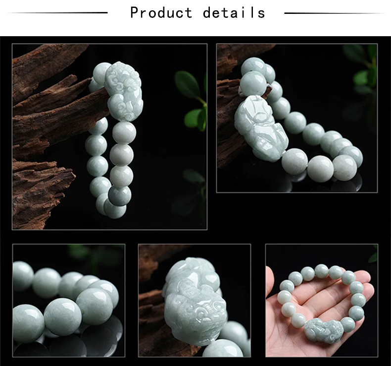 Natural Myanmar Jadeite Pixiu The Hand Strings Men's And Women's ...