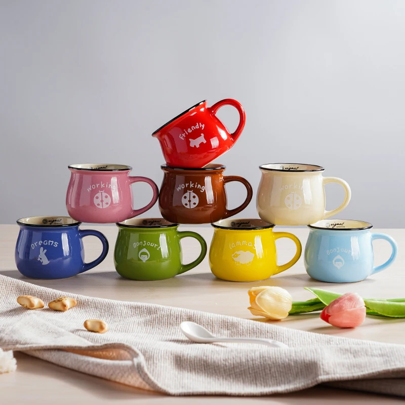 Customized Nordic Cup 8 Oz Mini Cute Ceramic Coffee Mug