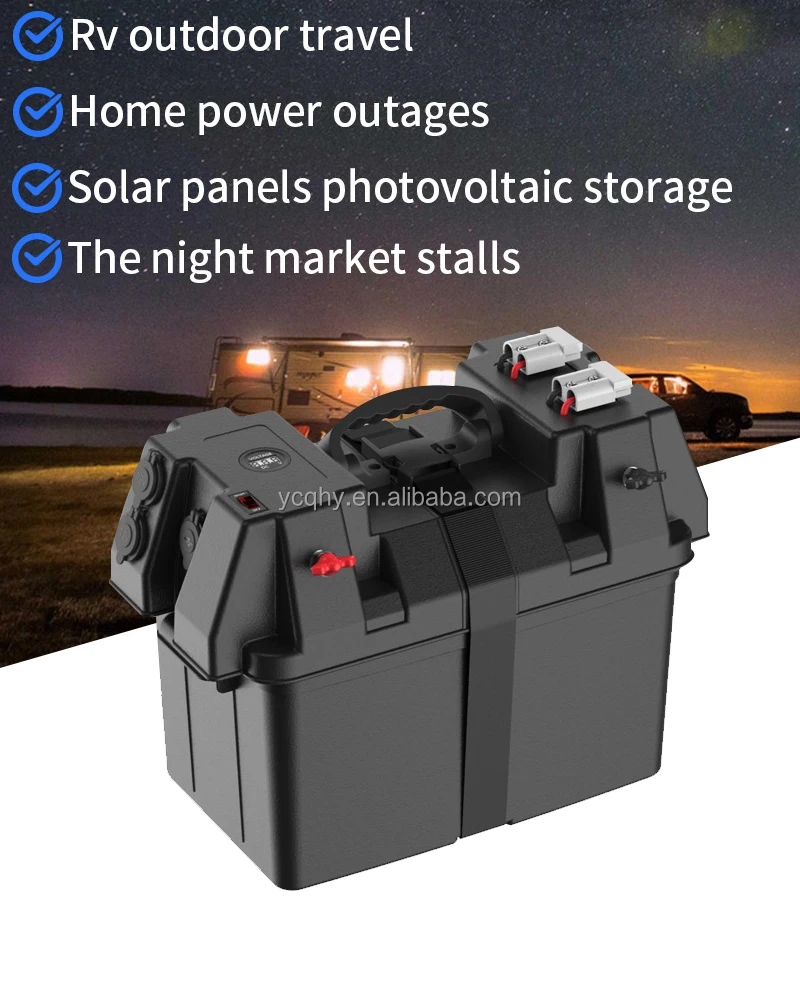 Outdoor Plastic Waterproof 12v Battery Box Camping Usb With Voltmeter