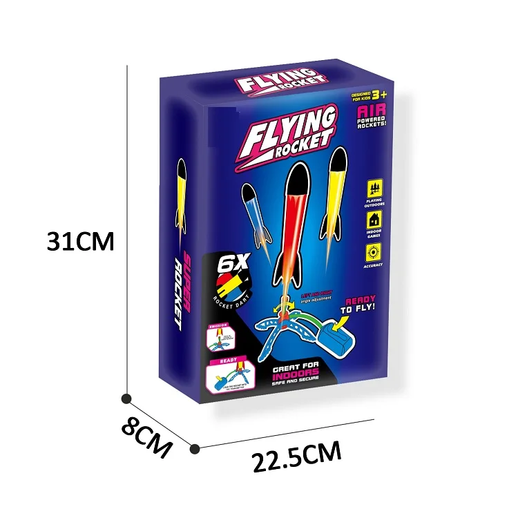 Summer Outdoor Games Activities For Kids With 6 Colorful Foam Rockets