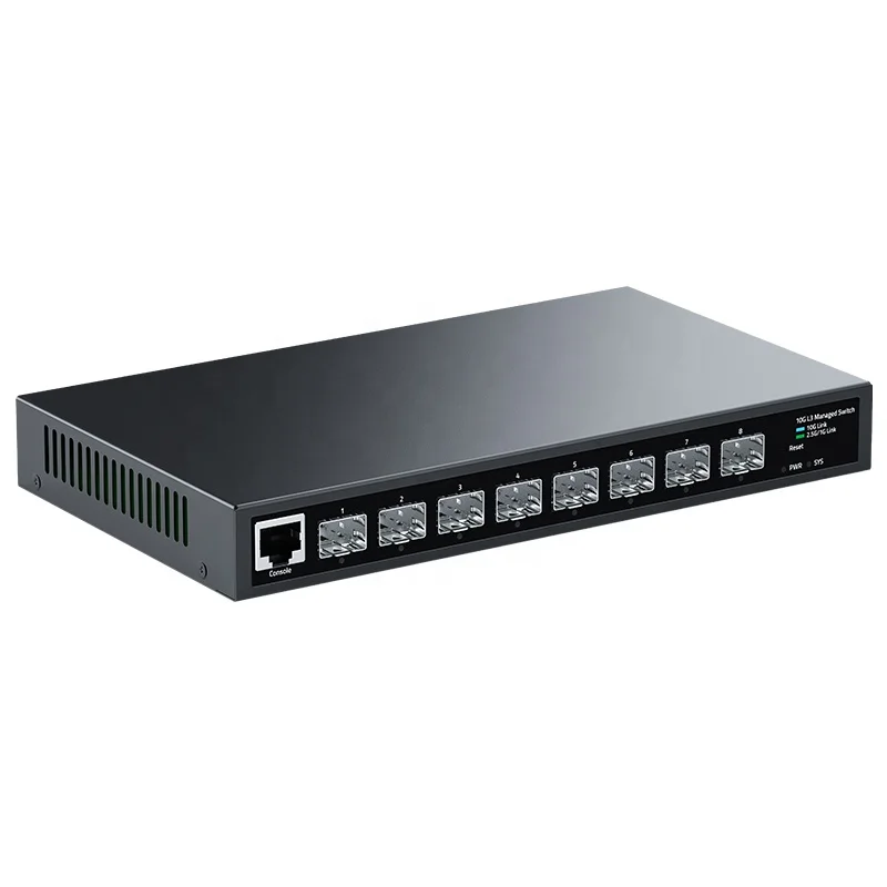 8 Port 10gb L3 Web Managed SFP+ Switch for Homelab Network