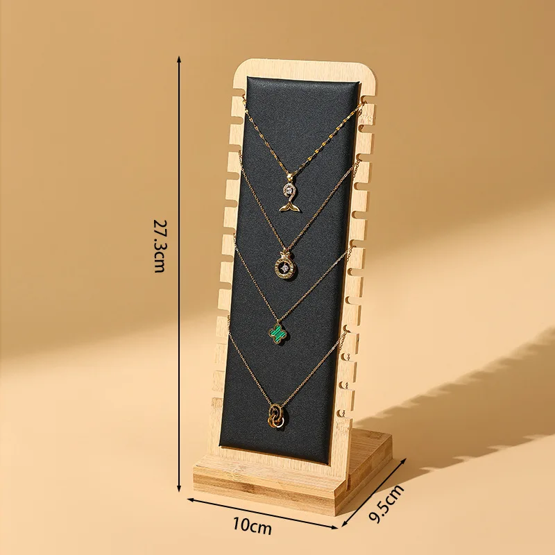 Présentoir En Bois Massif Pour Cartes à Bijoux - Longueur 40 Cm, Neuf Avec étiquettes