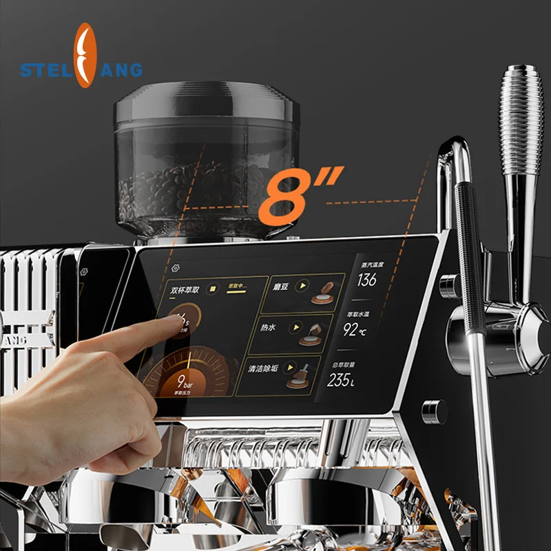Espresso Machine Commercial Italian Cafe Espresso Coffee Maker With Grinder