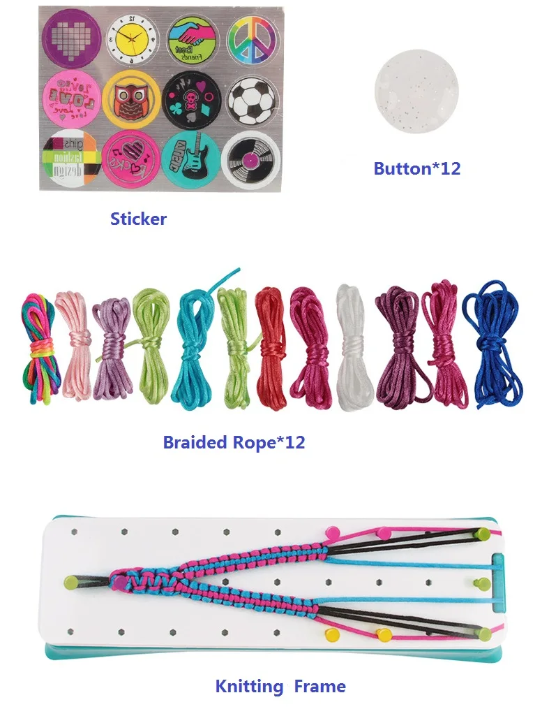 Factory Hot Sell Craft Friendship Hand Rope Knitting Toys Children Diy ...