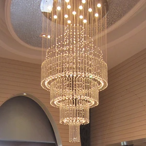 Compound Building Crystal Chandelier Staircase Long Chandelier Villa Hall Ceiling Chandelier