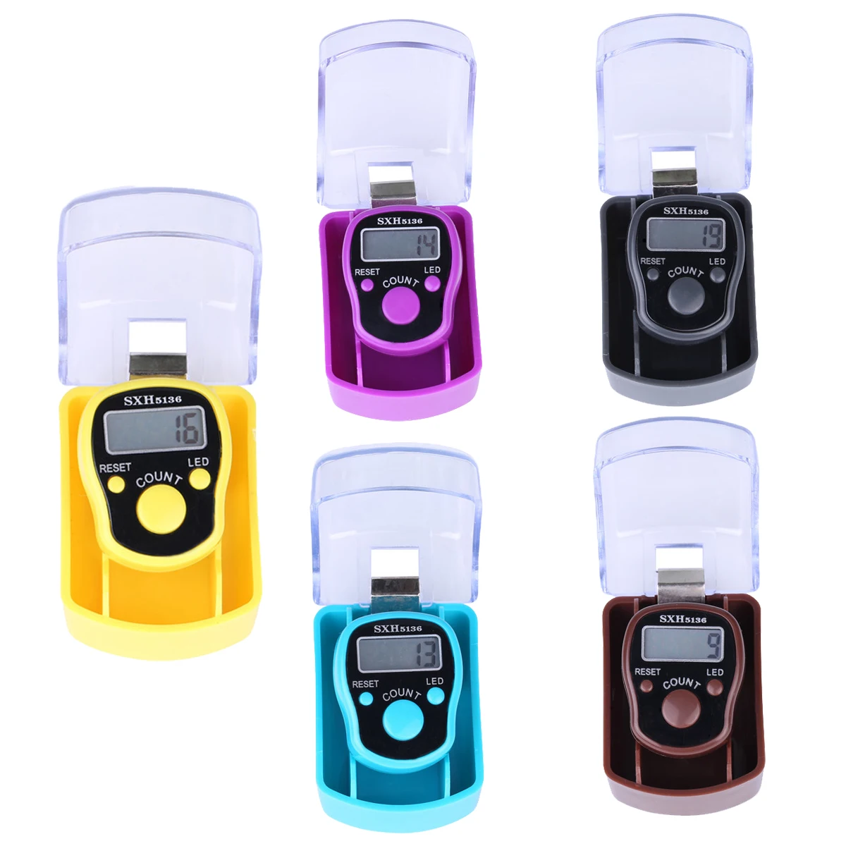 Мульти-Цвет Четки цифровой кольцо на руку Талли палец счетчики для мусульманской