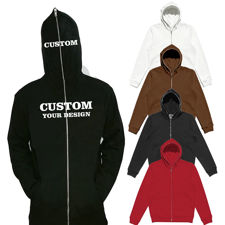 Custom Wholesale Oem Odm Design Full Zip Up Hoodie Blank High Quality