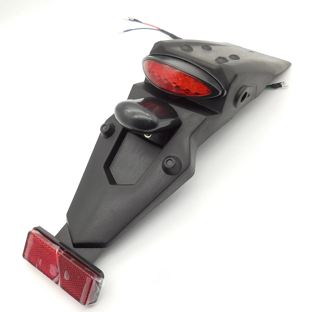 Portamatrículas Trasero Para Moto Enduro CR/WRF, Con Luz LED, Eliminador De Guardabarros - Color Rojo