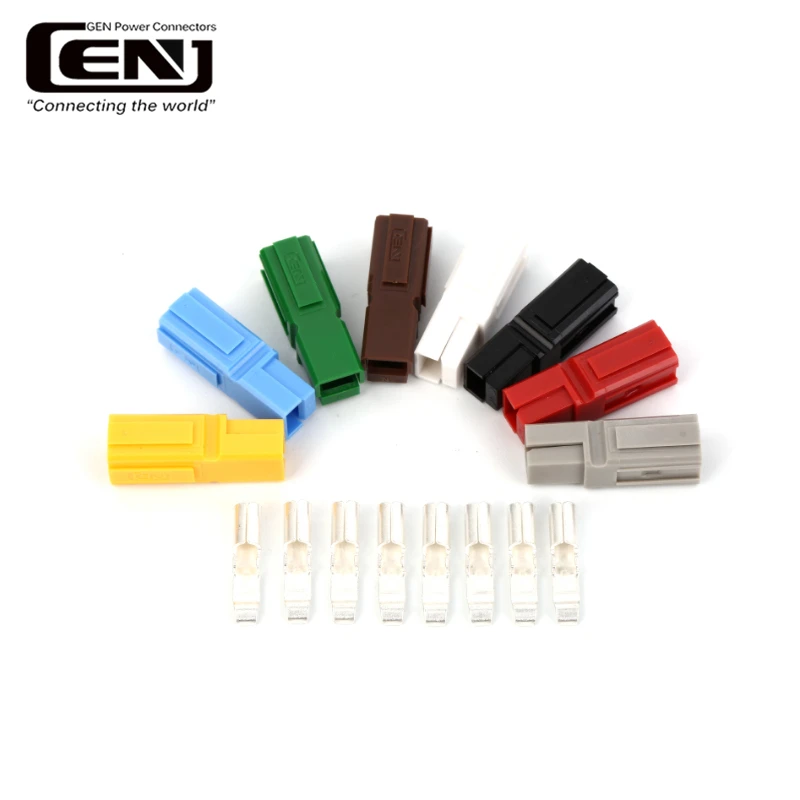 Manufacturer Supplying Single Pole Connector 15A 30A 45A Red Black Blue Yellow Green Color 600V DC Power 1 Pole Connector