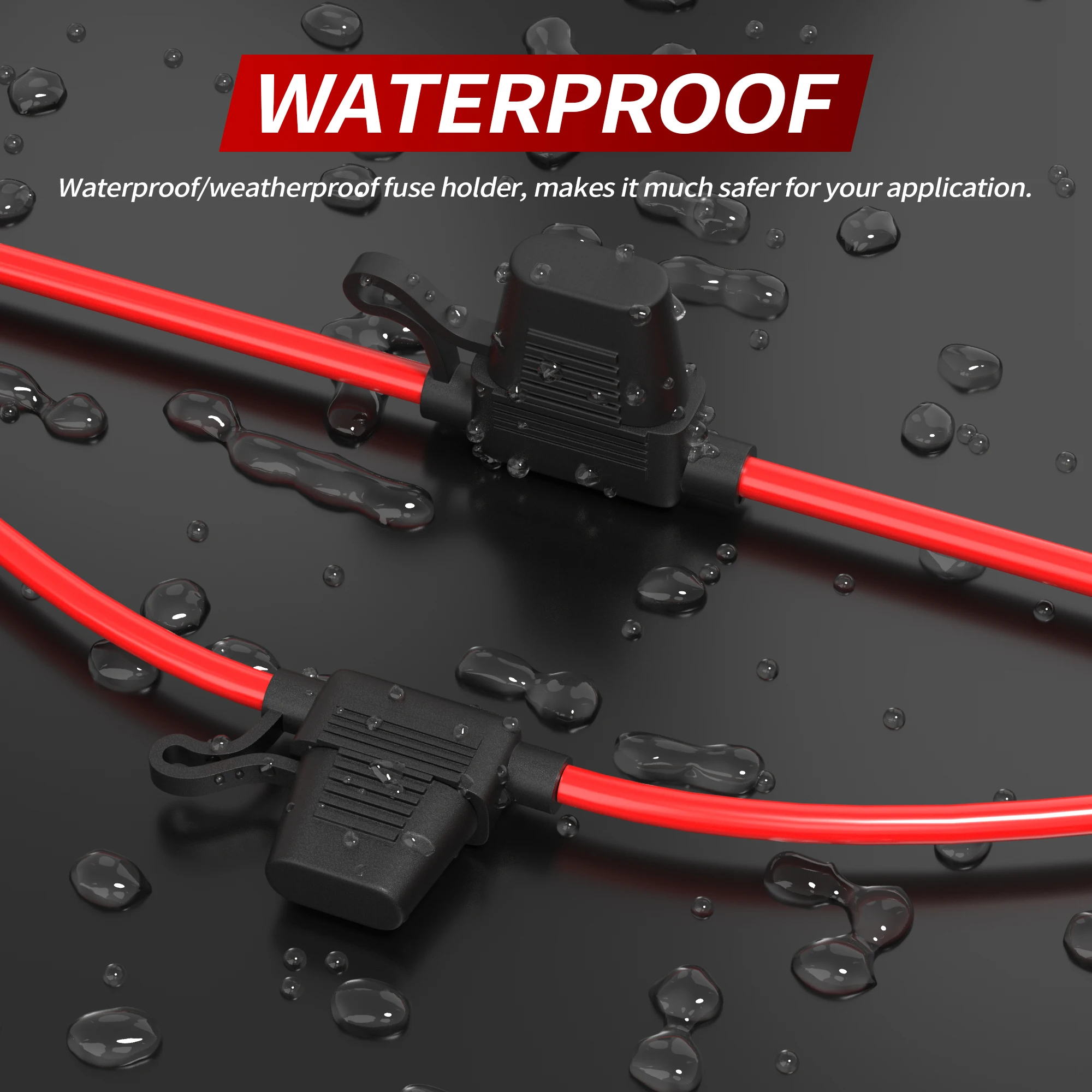 Kit Da 3 Portafusibili ATO 12AWG 32V Con Fusibili Medi 30A E 40A – Per Auto, Camion, Nautica E Camper - 4