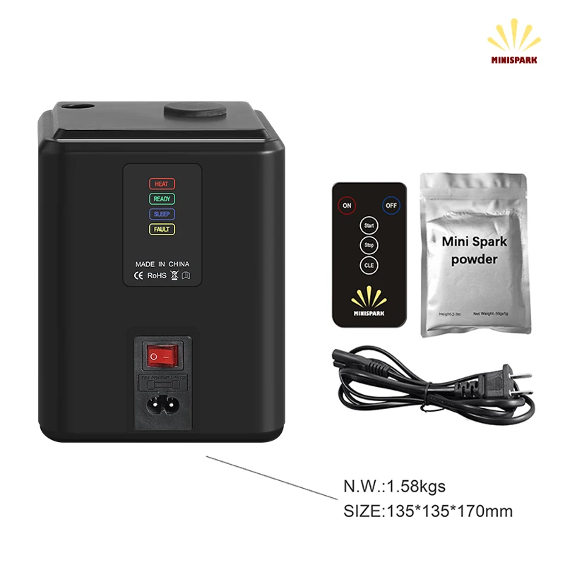350w Fountain 3 Meters Mini Cold Spark Machine Wireless Cold Pyro  Machine Fireworks for Party Wedding Events