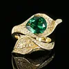 Anillo Nano Verde de tamaño abierto