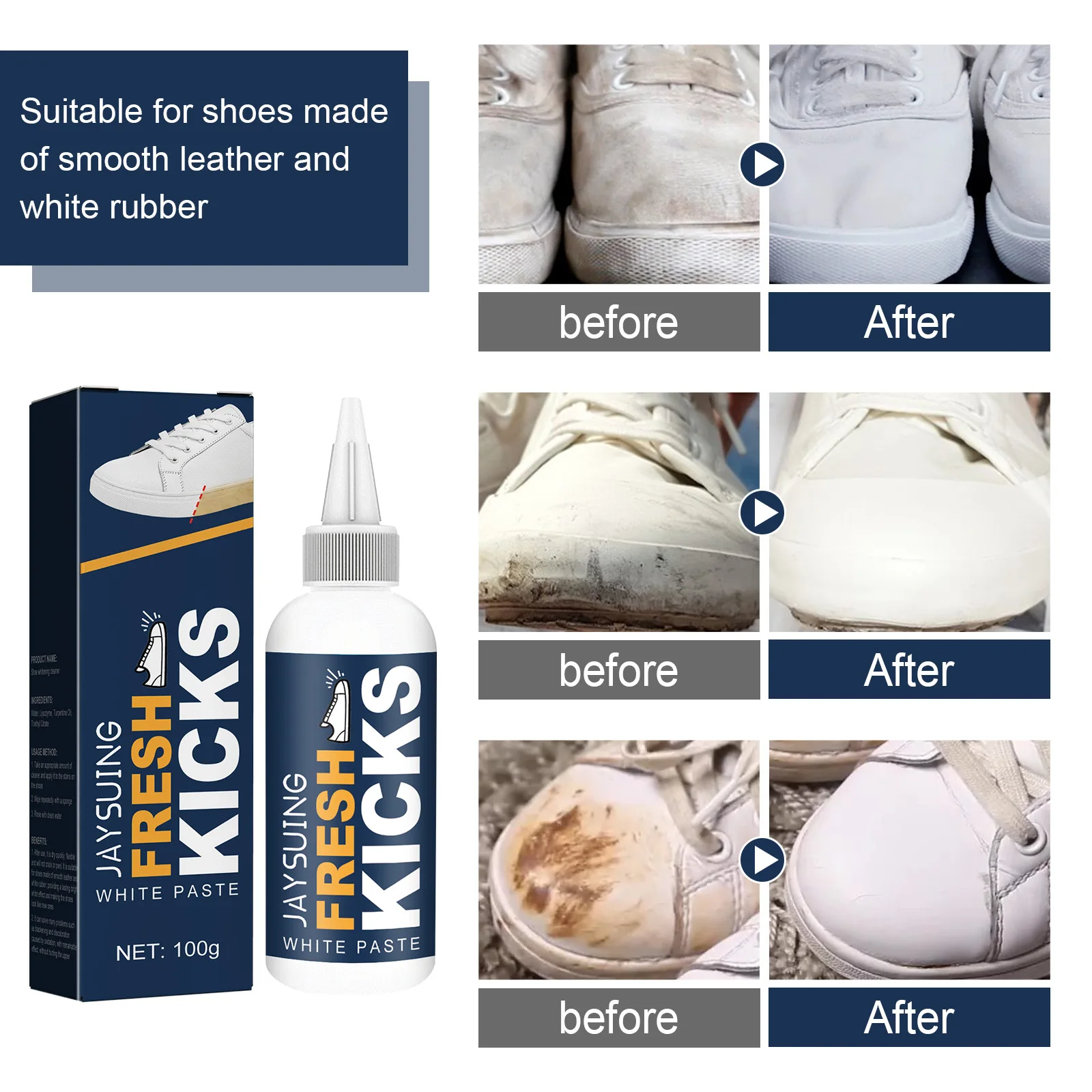 Jaysuing Shoe Brightening Cleaner Remove Stains Easily